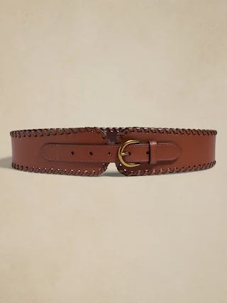 Leather Corset Whipstitch Belt | Banana Republic Factory