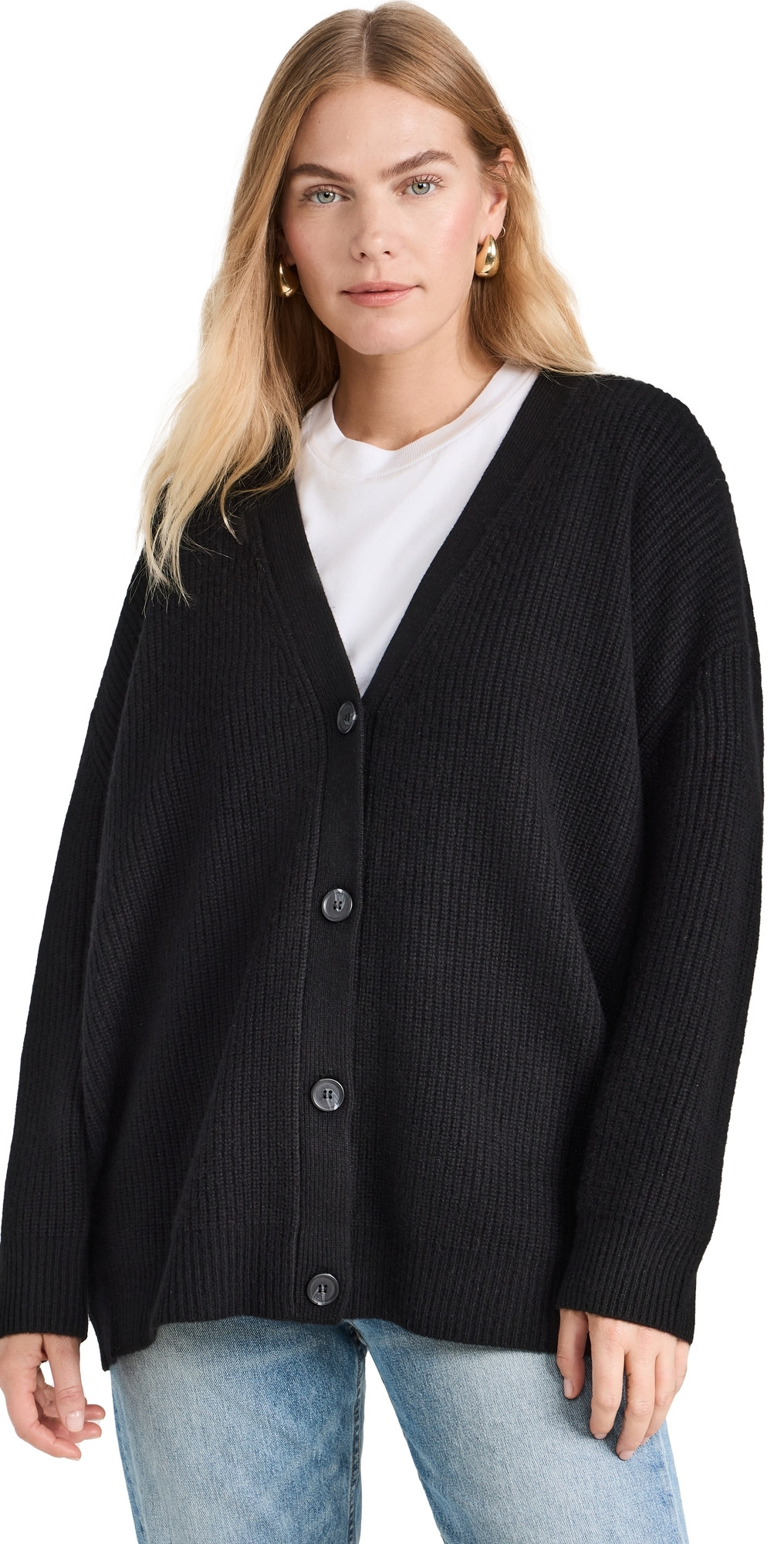 Jenni Kayne Cashmere Cocoon Cardigan Black XL | Shopbop