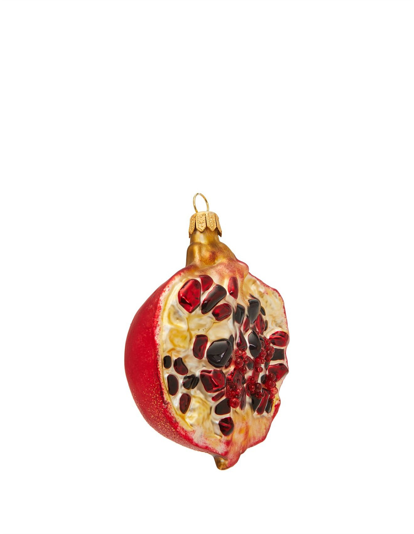 Half Pomegranate Glass Ornament 10cm | David Jones (Australia & New Zealand)