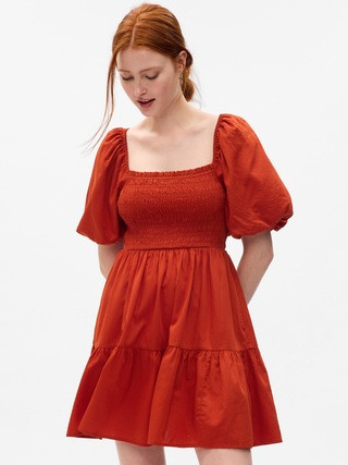 Puff Sleeve Smocked Mini Dress | Gap (US)