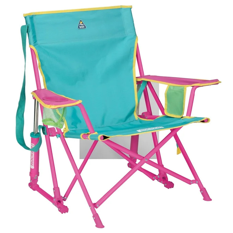 GCI Outdoor Kickback Rocker Foldable Rocking Camp Chair, Green Retro | Walmart (US)