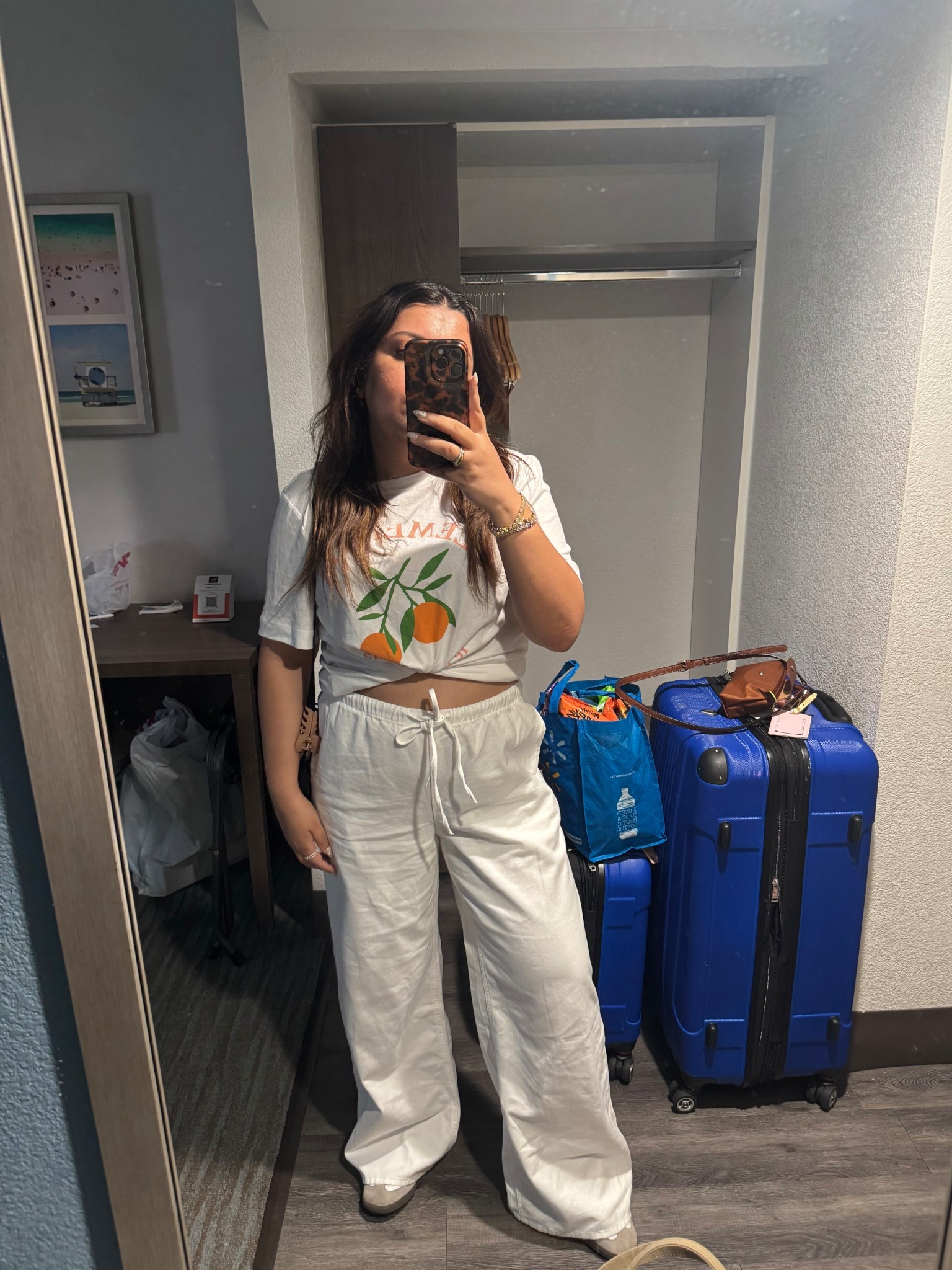 The ultimate white linen pants for summer from h&m! Perfect for vacation! 
.
.
.
.
.
Graphic tshirt all white clementine tortoise shell phone case adidas sambas vacation travel summer outfit 

#LTKtravel #LTKstyletip #LTKsummer