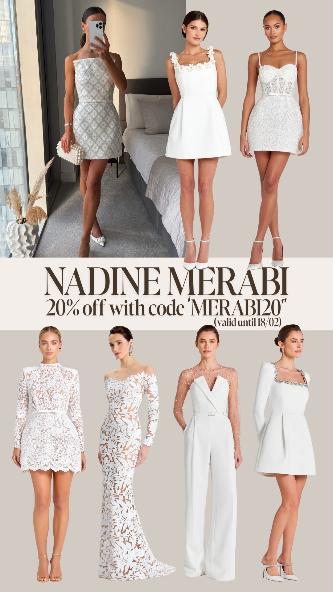 20% off Nadine Merabi until 18/02 with code ‘MERABI20’ 

#LTKspring #LTKdresses #LTKwedding