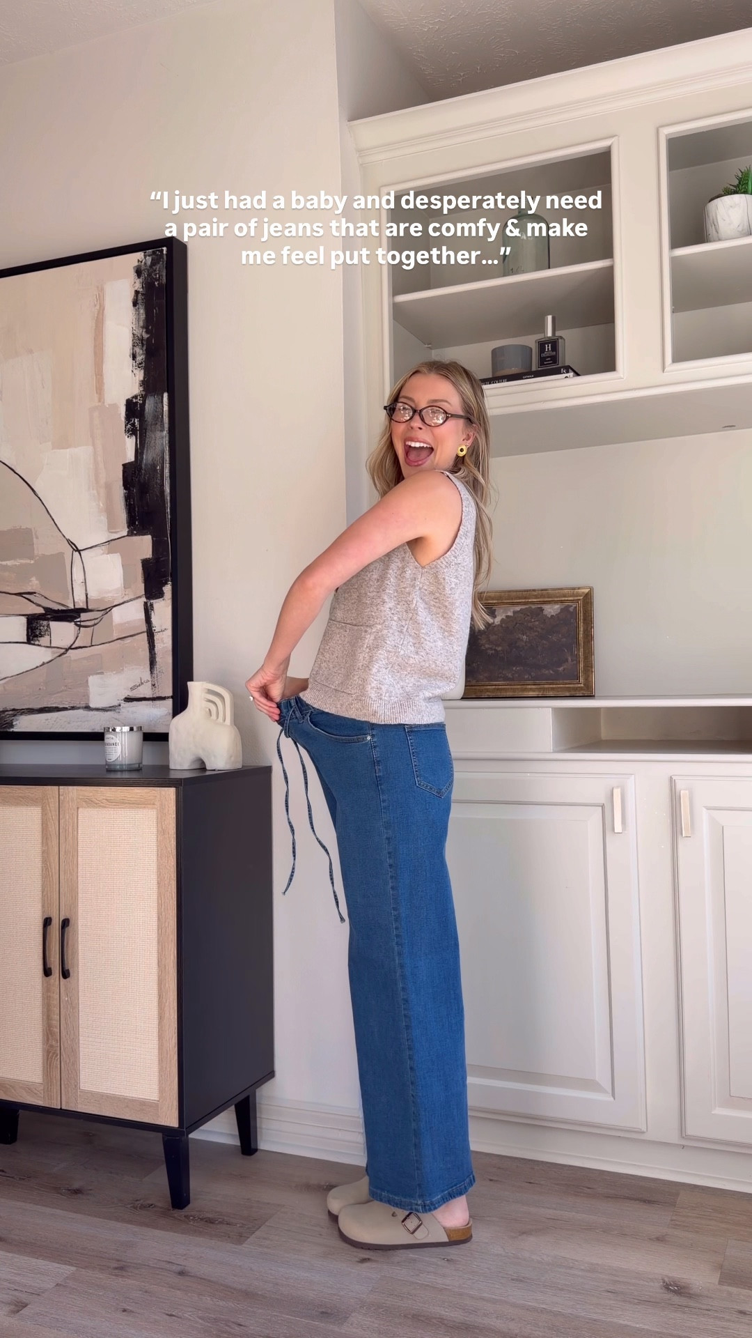 Stretchy jeans perfect for mamas!! I’m wearing size 4 in both! S in top. 

#LTKmomlife #LTKootd