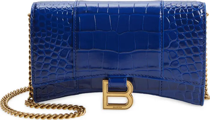 Balenciaga Hourglass Leather Wallet on a Chain | Nordstrom | Nordstrom
