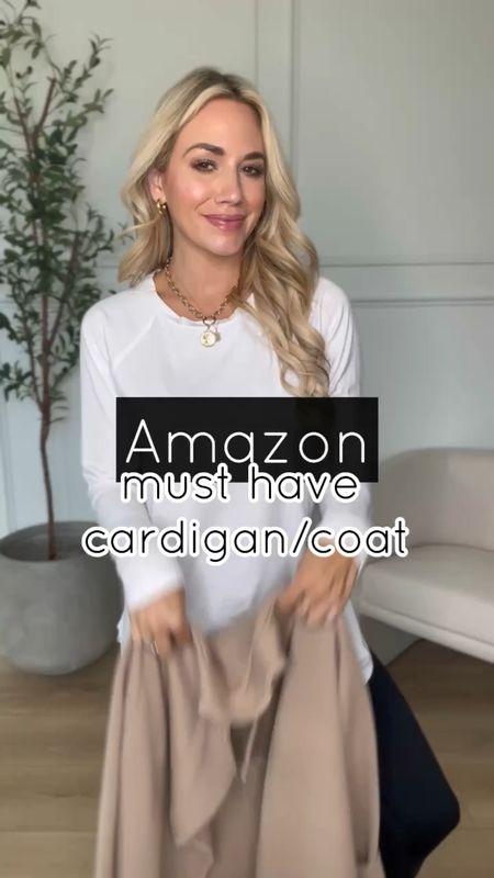 Amazon casual outfit // This coatigan is a closet must have! You can style casually for the office or date night. Wearing a small in coatigan, small in tunic tee, and xs in leggings (7/8 version). All run tts.



Amazon fashion. Amazon outfit. Women’s fashion. Winter outfit. Casual outfit idea. Cozy outfit. Work wear fashion. Date night outfit idea. 

#LTKfindsunder100 #LTKstyletip #LTKsalealert