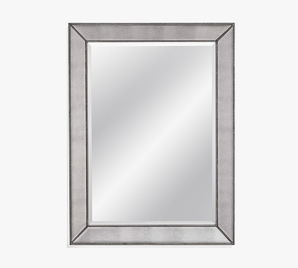 Antique Beveled Glass Beaded Frame Wall Mirror | Pottery Barn (US)