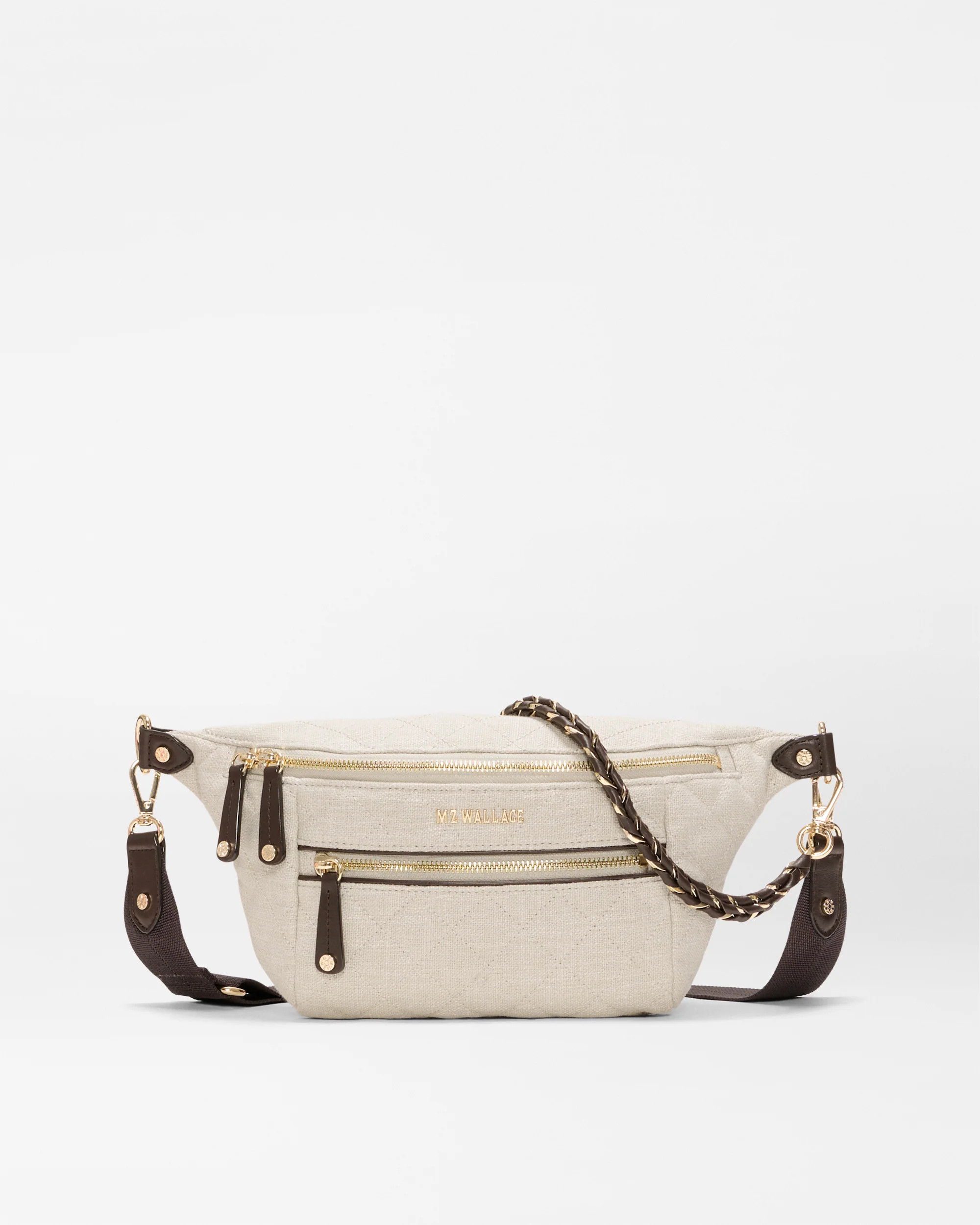 MZ Wallace Sandy Linen Small Crosby Crossbody Sling – Belt Bag | MZ Wallace | MZ Wallace
