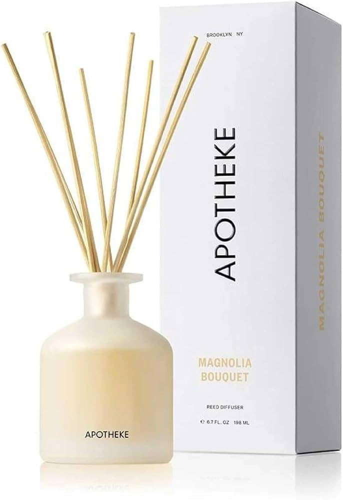 Apotheke Luxury Scented Reed Diffuser for Home, Magnolia Bouquet - 6.7 Fl Oz Essential Oil Aromat... | Amazon (US)