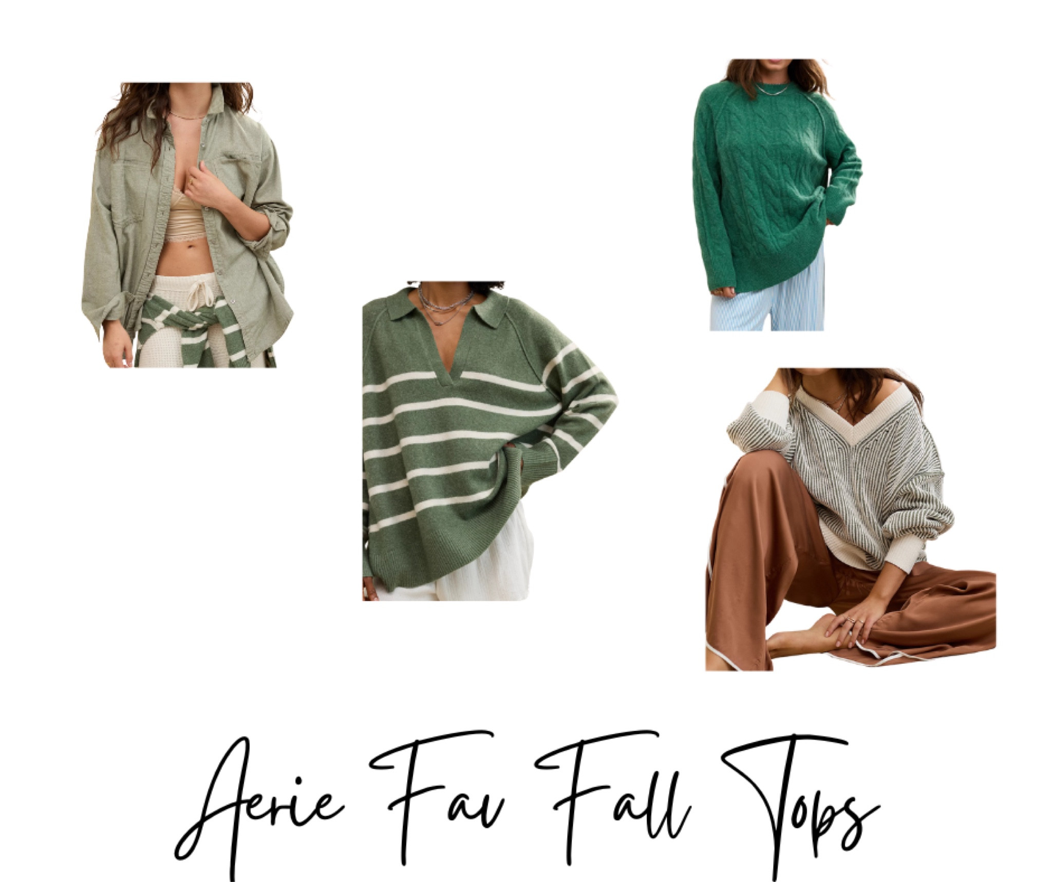 I am obsessed with this green/olive color lately! Love aerie for all things fall and cozy! 

#LTKSeasonal