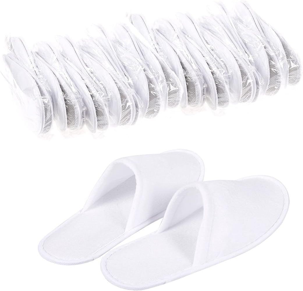 Non-Slip Disposable Slippers, Closed Toe for Hotel Guest and Spa (24 Pairs) | Amazon (US)