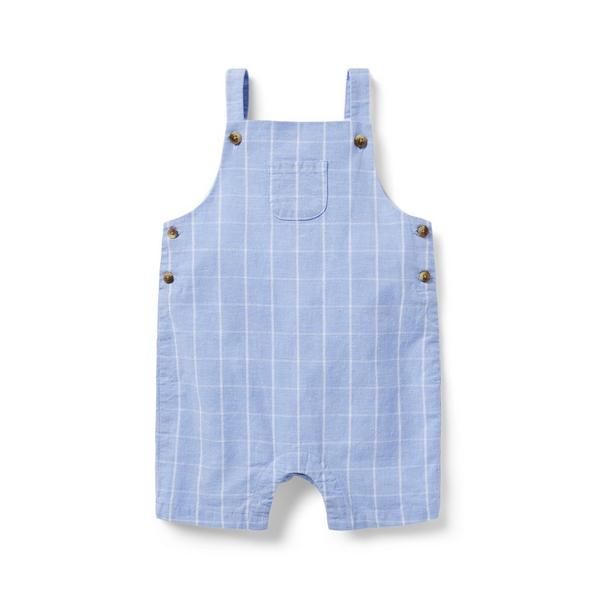 Baby Tattersall Linen Overall | Janie and Jack