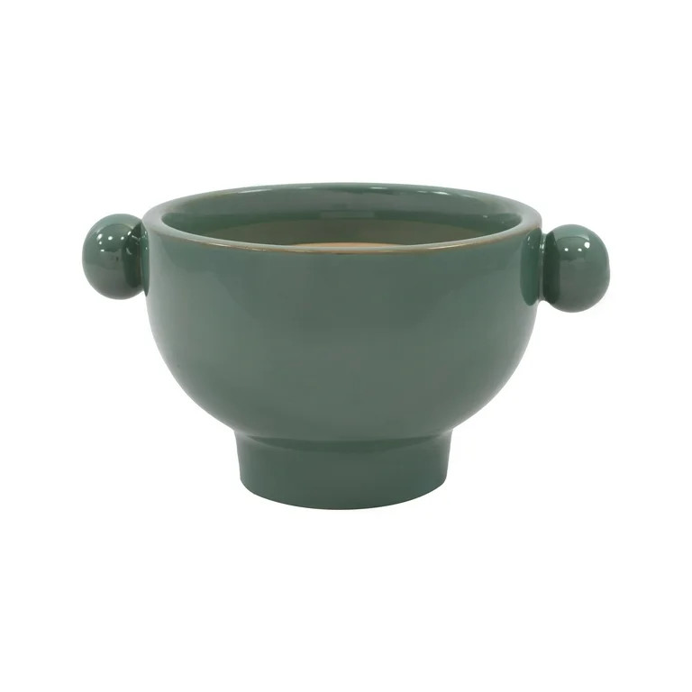 Beautiful 7" Soft Teal Handled Ceramic Planter by Drew Barrymore | Walmart (US)