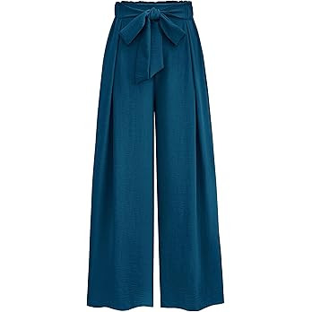 PRETTYGARDEN Women's Wide Leg Work Pants Business Casual High Waisted Loose Palazzo Trouser Summe... | Amazon (US)