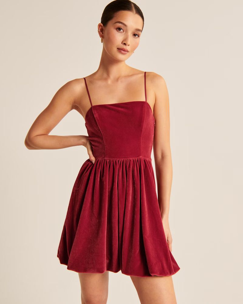 Women's Velvet Mini Dress | Women's New Arrivals | Abercrombie.com | Abercrombie & Fitch (US)