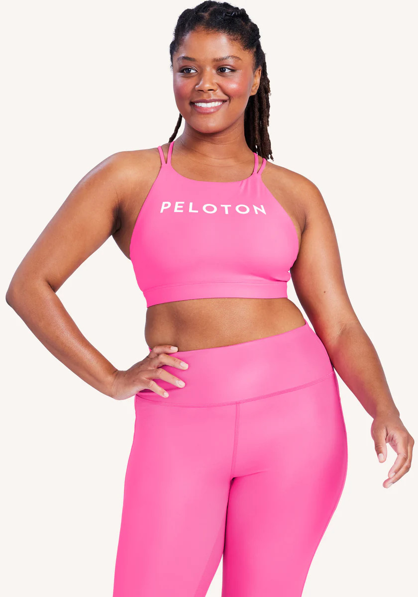 Cadent High Neck Cire Strappy Elevate Bra | Peloton Apparel