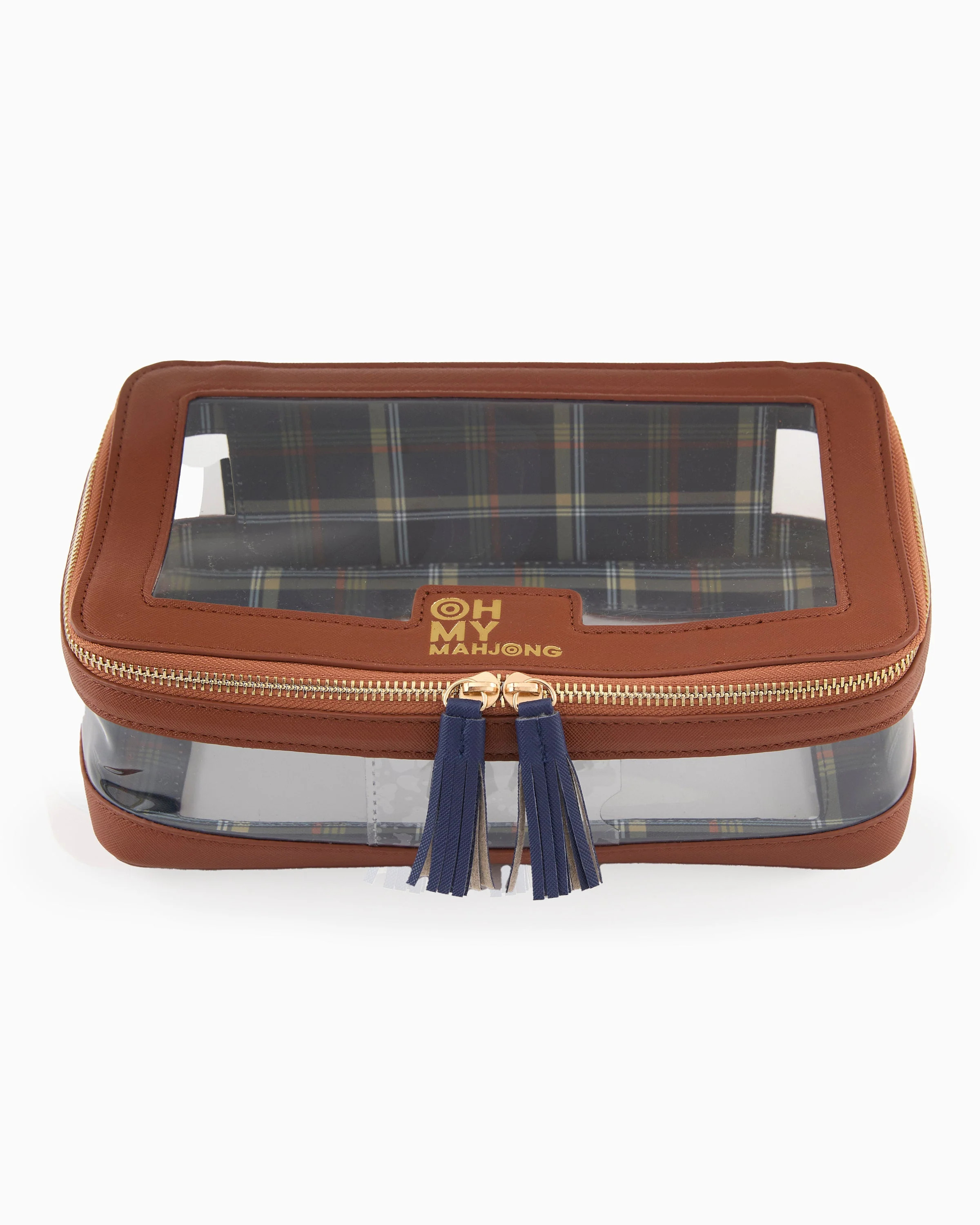 Cognac Tile Storage Bag | Oh My Mahjong