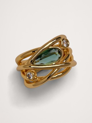 Mermaid Teardrop Crystal Ring by Aureus + Argent | Banana Republic (US)