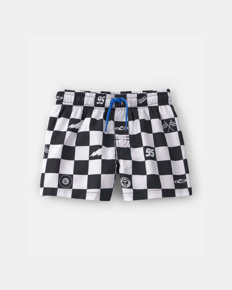 Toddler Boy \u00a9Disney/Pixar Cars Swim Trunks - Black/White | Carter's Inc