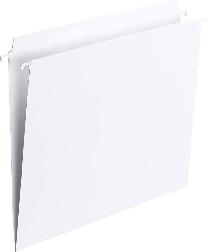 Smead FasTab Hanging File Folder, Straight-Cut Built-in Tab, Letter Size, White, 20 per Box, (641... | Amazon (US)
