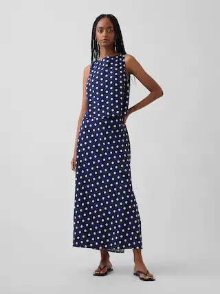 Linen-Blend Maxi Slip Skirt | Gap (CA)