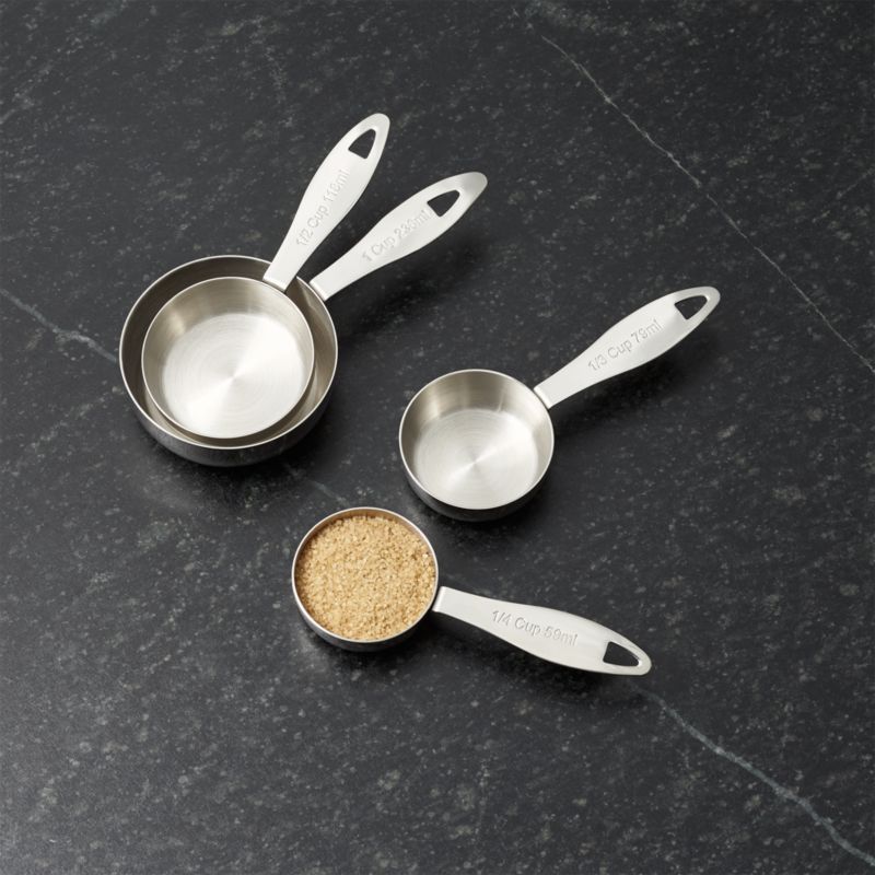 Stainless Steel Measuring Cups, Set of 4 + Reviews | Crate & Barrel | Crate & Barrel