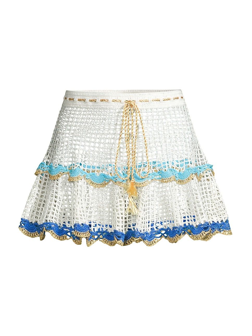 Rima Open-Crochet Scalloped Miniskirt | Saks Fifth Avenue