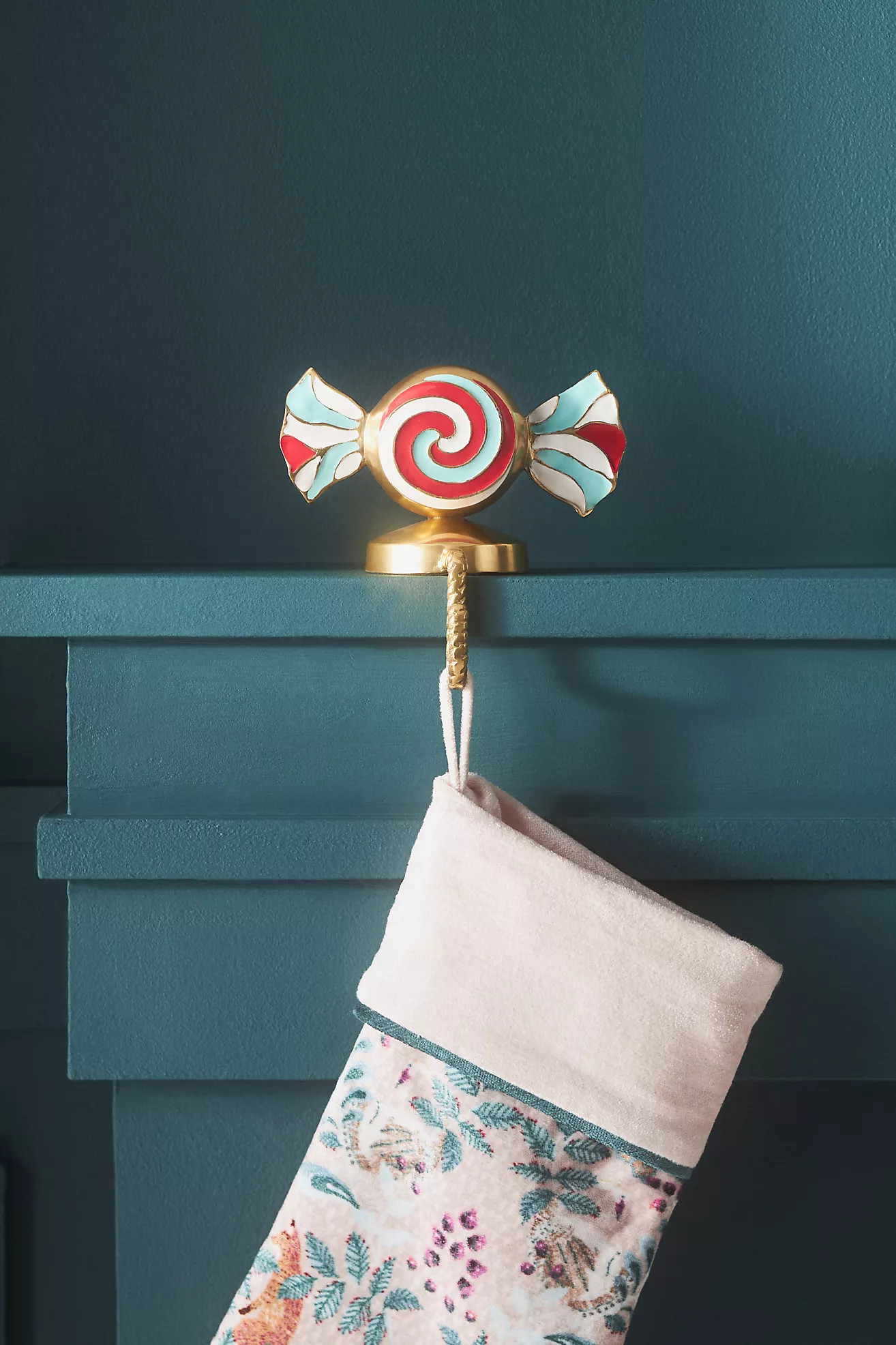 Peppermint Candy Metal Stocking Holder | Anthropologie (US)
