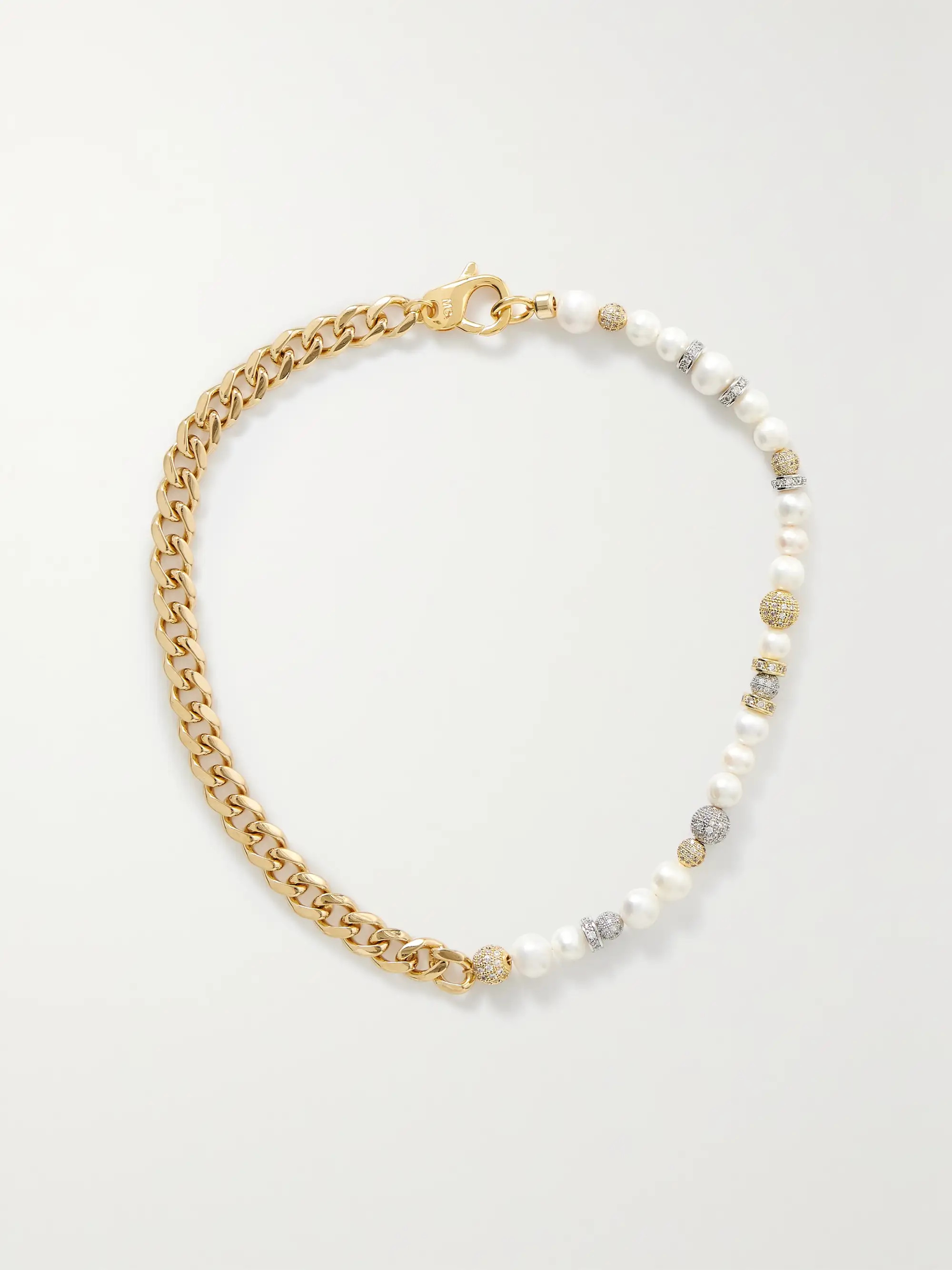 Liza gold-plated, pearl and crystal necklace | NET-A-PORTER (UK & EU)