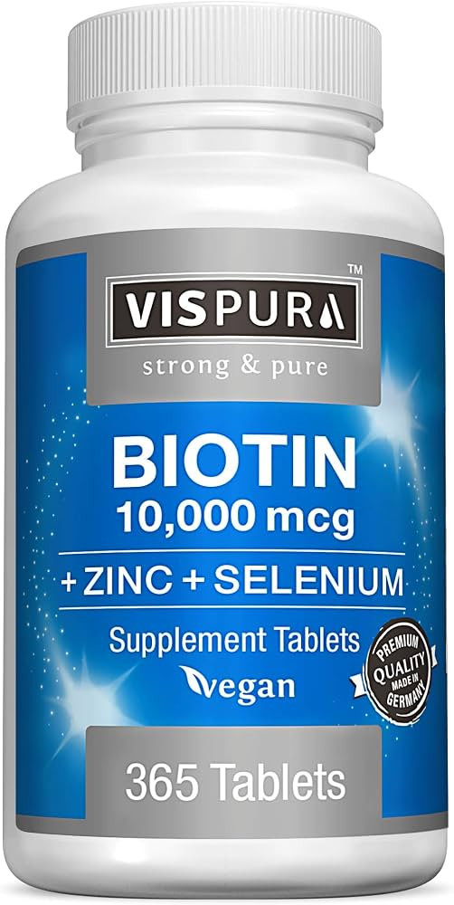 Biotin 10000 mcg + Zinc + Selenium, Pure, Vegan & Extra Strong, Best Supplement for Hair Growth, ... | Amazon (US)