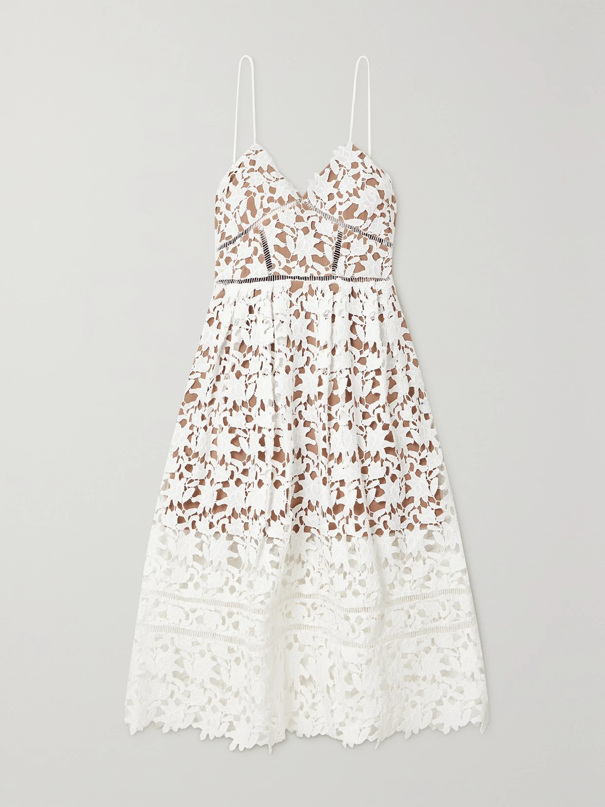 Self-Portrait - Azaelea Guipure Lace Dress - Ivory | NET-A-PORTER (US)