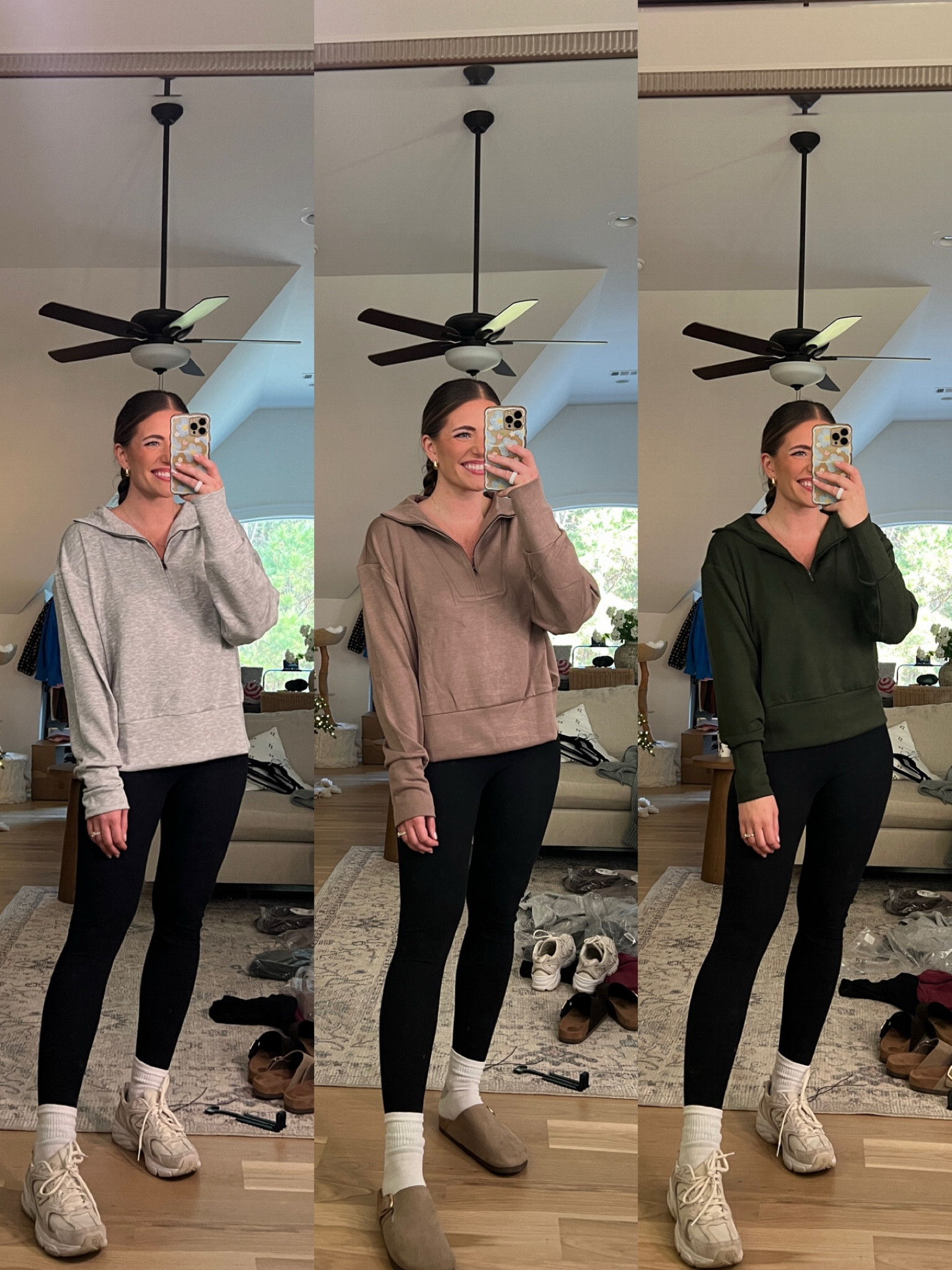 Only 15!!! The most buttery soft scuba pullovers- sized up 2 to the XL for oversized fit with leggings in the light grey & light brown. Wearing my true size M in the dark green  
Walmart haul! 😍🫶🏼 Black Friday deals!! 

Sizing info: chenille sweater - sized up 2 to the XL for oversized comfy fit, scuba pullovers- sized up 2 to the XL for oversized fit with leggings, scuba pullover with joggers - TTS - M (I wear the M for more fitted & shorter - size XL covers the crotch & size M doesn’t), joggers TTS - M
everything is already on major deal for Black Friday & Cyber Monday!!! 🥳⭐️ the chenille sweater is sooooo soft & cozy and only $13!!! It’s the perfect oversized sweater for everyday or lounging. 😌🙌🏼 & got some new colors & sizes in my fave scuba pullovers. The fabric is next level comfy - buttery soft, stretchy, & just sooo comfy. I love the XL for a very oversized fit and am wearing my true size M with the matching joggers. Cannot believe these are only $15!!!! 🤩 & the little clogs with the gold hardware are so cute! Under $15!!! ✨ Which outfit is your fave from this Walmart Haul?! Linking everything for y’all with sizing info on the @shop.ltk app & you can get to my LTK by clicking the link in my Instagram bio! 😘 

Direct URL: 

#walmartfashion #walmarthaul @walmart #walmartdeals #blackfriday #blackfridaydeals #walmartpartner #size8 #leggingsoutfit #sweatshirtseason #oversizedsweater #oversizedhoodie #matchingset #loungeset #butterysoft #outfithaul #clothinghaul #outfitreel #cozyoutfit #sizemedium #liketkit

#LTKCyberWeek #LTKHoliday #LTKFindsUnder50