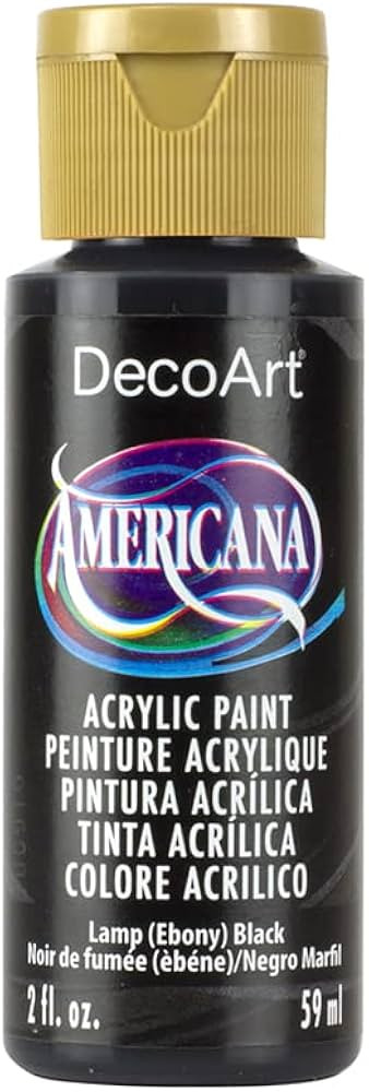 DecoArt Americana Acrylic Paint, 2-Ounce, Lamp Black (DAO67-3) | Amazon (US)