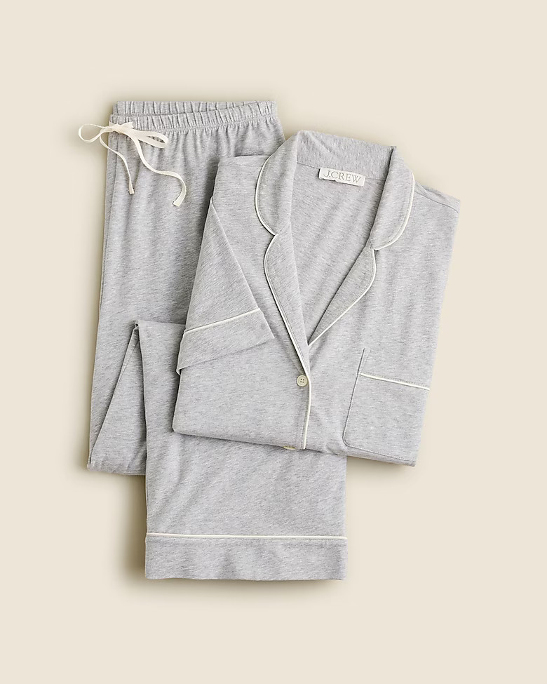 Dreamy cotton-blend short-sleeve pajama pant set | J. Crew US