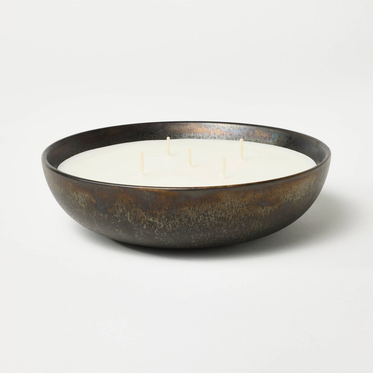 23oz Ceramic Bowl Reactive Glaze Finish Candle Cream - Threshold™ designed with Studio McGee | Target