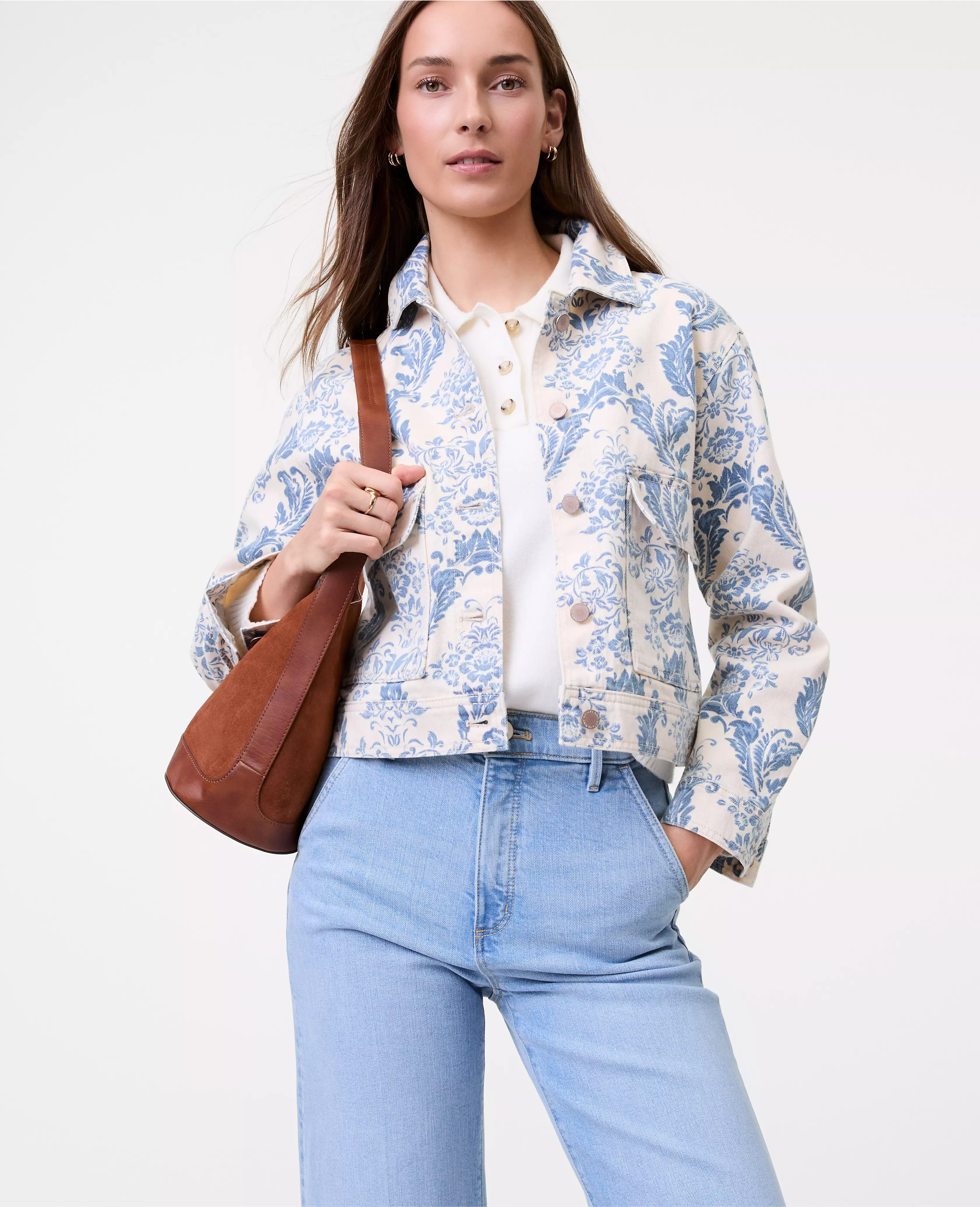 Weekend Collection Toile Denim Jacket | Ann Taylor