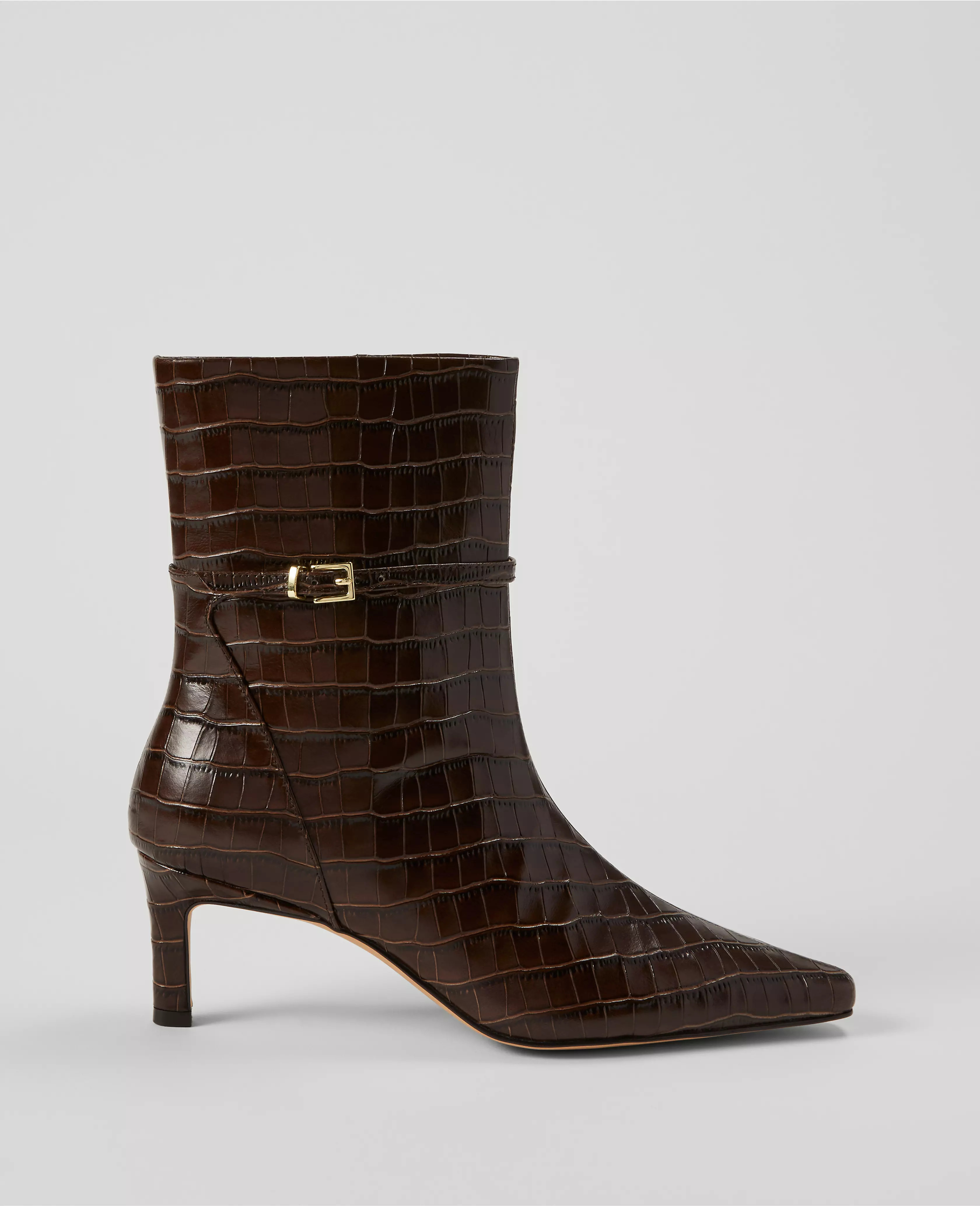 Ankle Chain Croco Bootie | Ann Taylor (US)