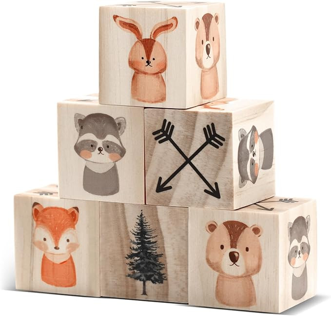 6 Pcs Nursery Decor for Girls Nursery Decor Wooden Watercolor Shelf Decor for Bedroom Playroom Gi... | Amazon (US)