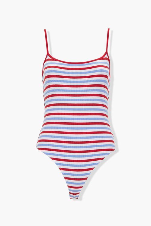 Striped Cami Bodysuit | Forever 21 (US)