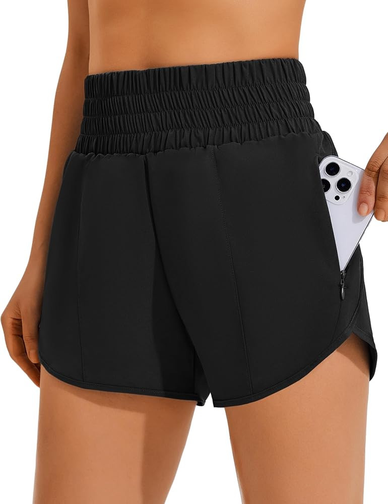 PINSPARK Athletic Shorts for Women Running Workout Gym Short Quick Dry High Waisted Tummy Control... | Amazon (US)