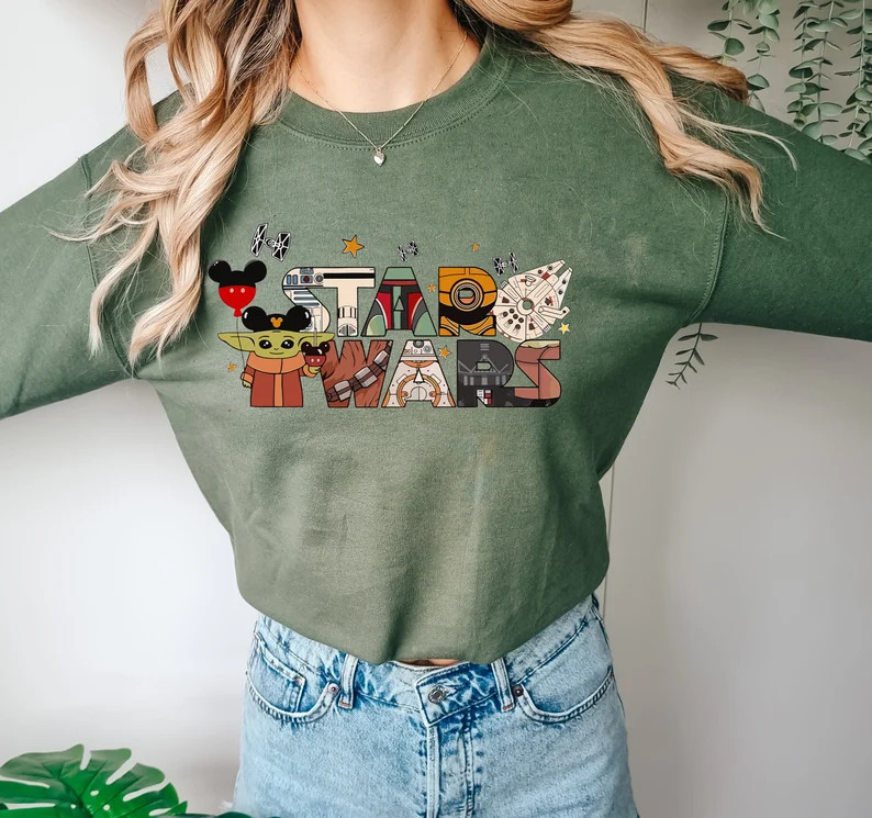 Star Wars Shirt, Star Wars Disney T-shirt, Star Wars Sweatshirt, Disney Man Shirt, Disney Star Wa... | Etsy (US)