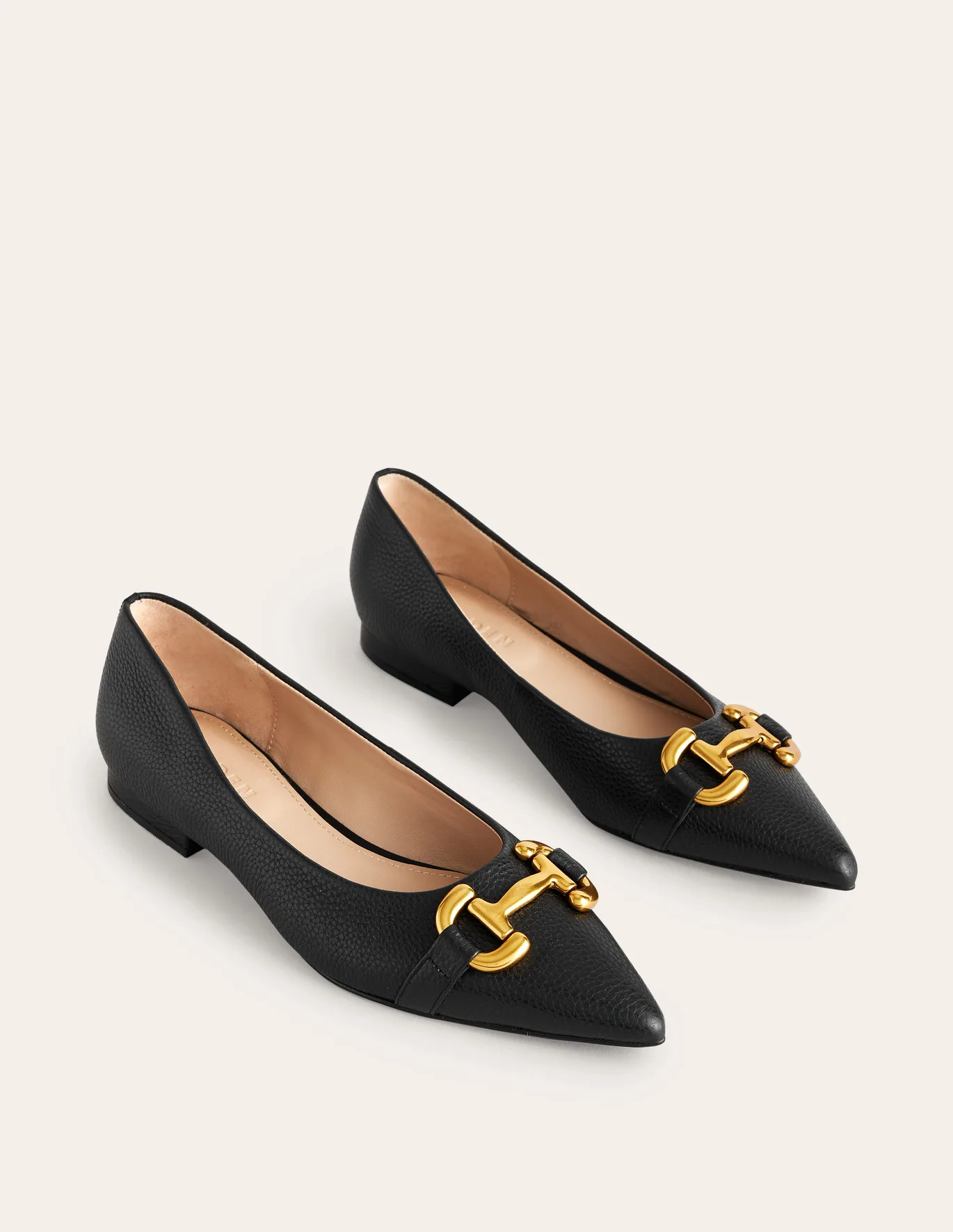 Iris Snaffle Ballet Flat - Black | Boden US | Boden (US)