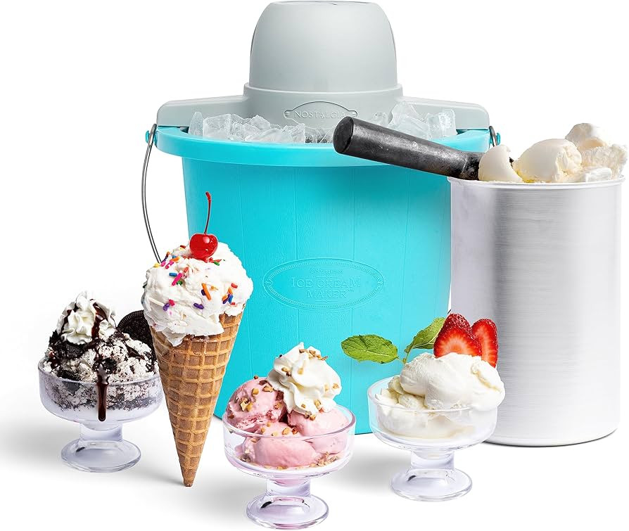 Nostalgia Electric Ice Cream Maker - Old Fashioned Soft Serve Ice Cream Machine Makes Frozen Yogu... | Amazon (US)