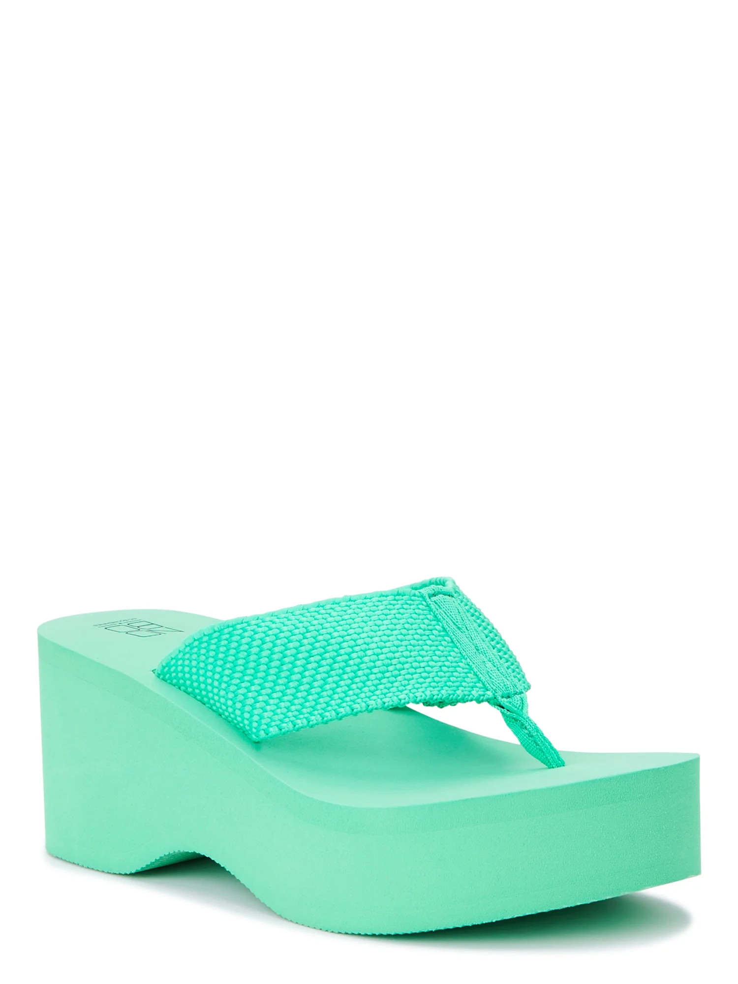 No Boundaries Women's Wedge Thong Sandals | Walmart (US)
