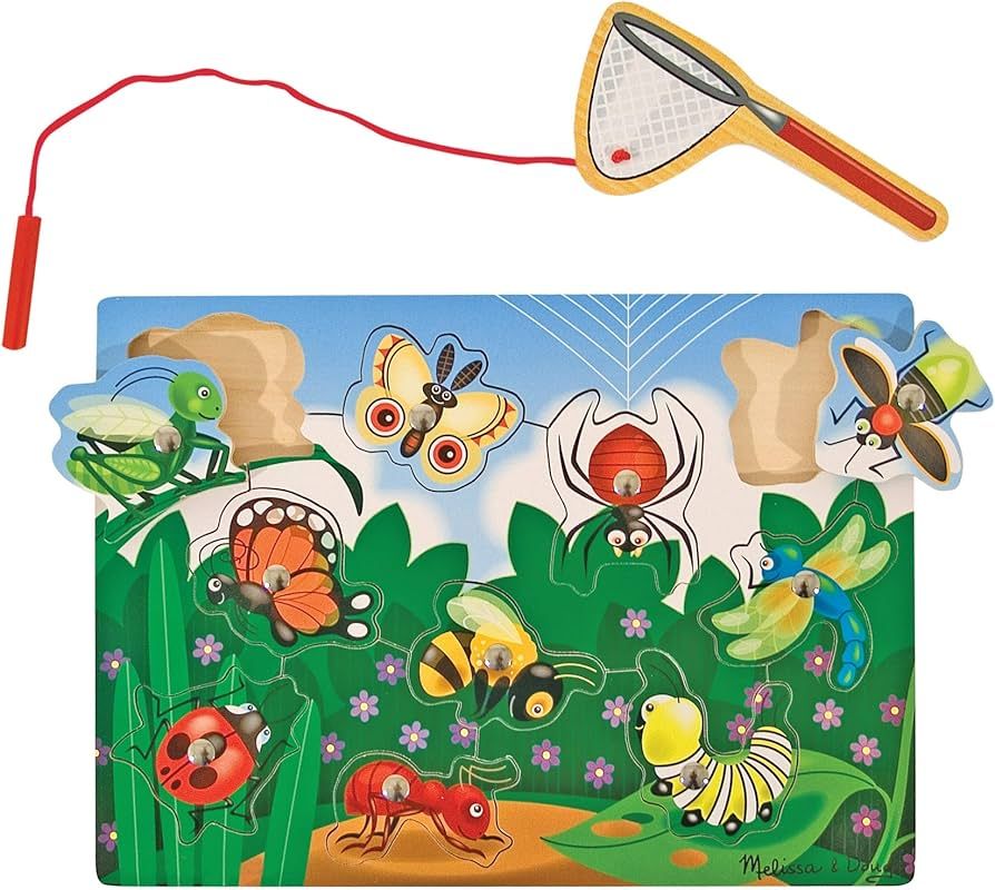 Melissa & Doug Magnetic Wooden Bug-Catching Puzzle Game (10 pcs) | Amazon (US)