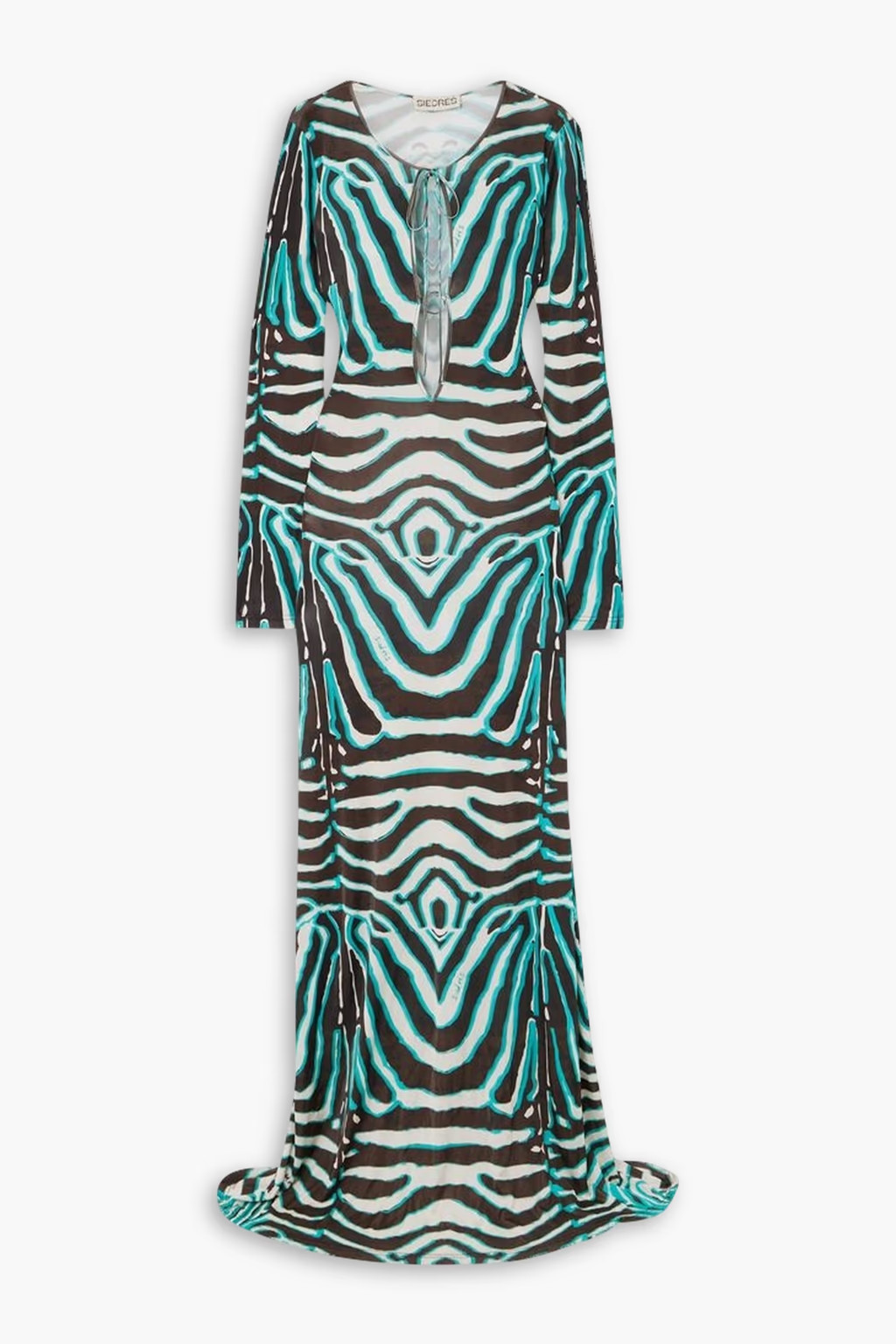 Magy cutout zebra-print satin maxi dress | The Outnet (UK and Europe)