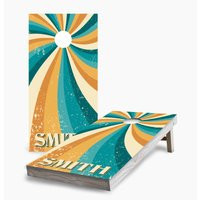 Retro Sunburst Cornhole Wrap, Custom Decal, Board, Family Reunion Gift, Party Lawn Game, Drinking Game | Etsy (US)