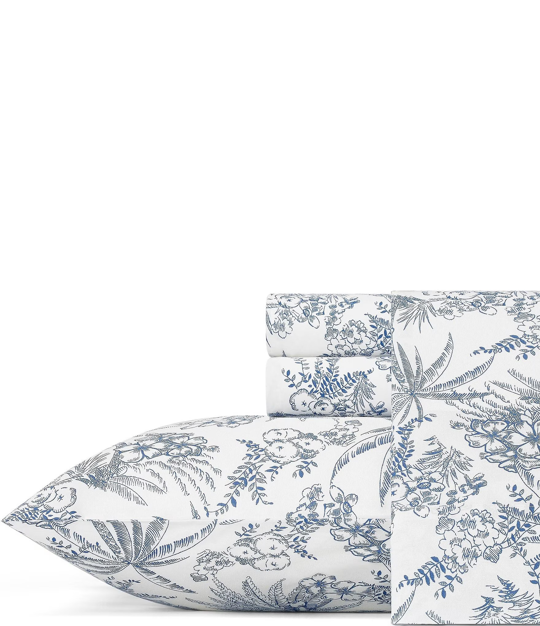 Pen And Ink Palm Sheet Set | Dillard's
