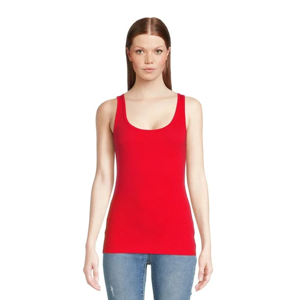 Time and Tru Women's Rib Tank Top - Walmart.com | Walmart (US)