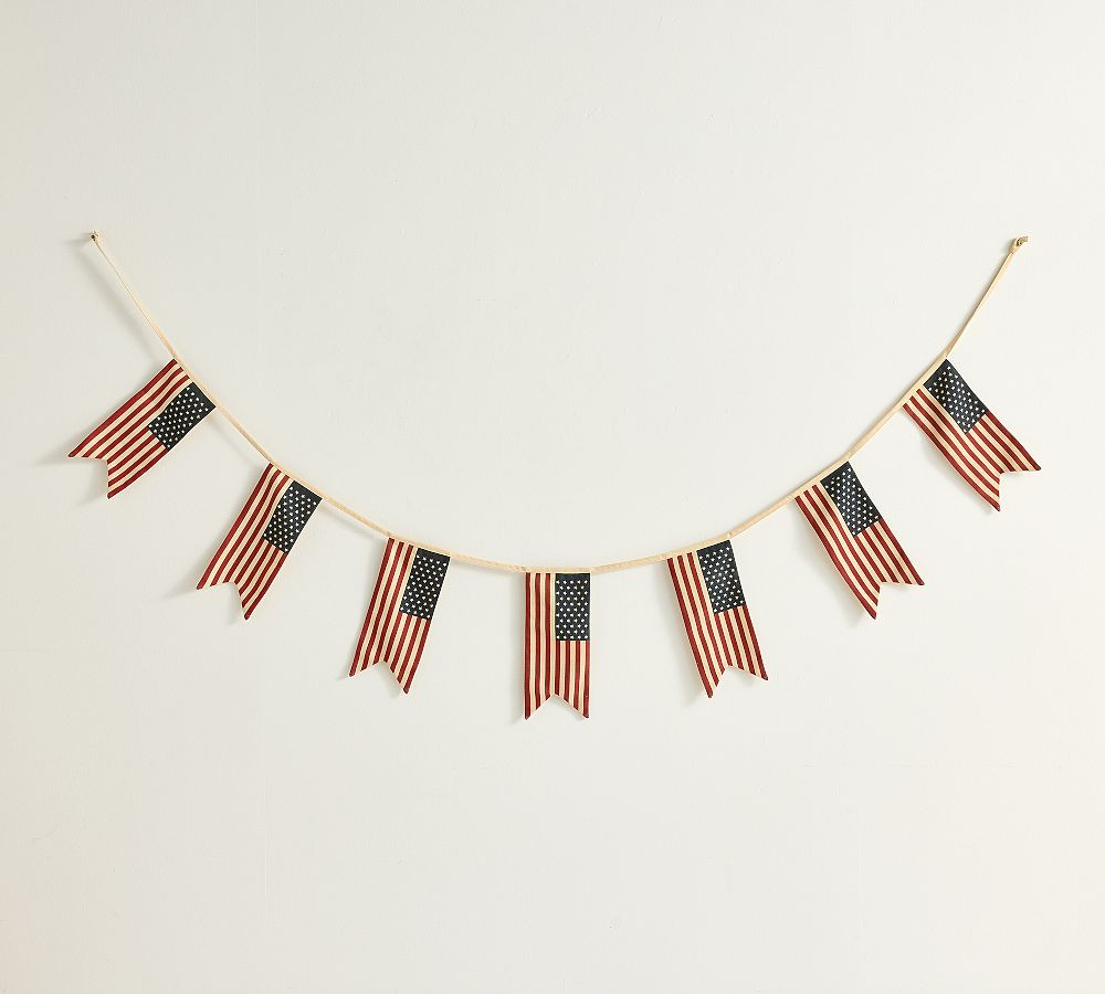 Heritage American Flag Garland | Pottery Barn (US)